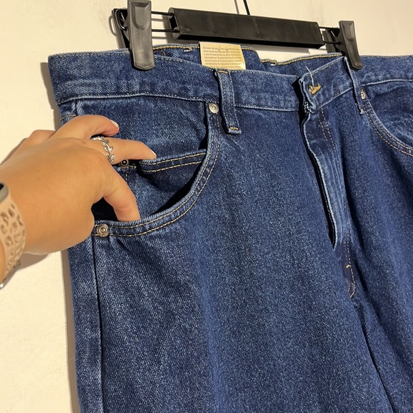 NEW Wrangler Men's Five Star Relaxed Fit Dark Rinse Denim Jeans Size 38 - Picture 5 of 11